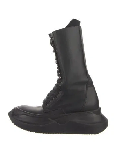 Pre-owned Rick Owens Drkshdw Leather Boots In Black