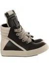 Rick Owens Drkshdw Leather High-top Sneakers In Black