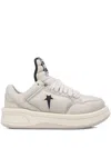 Rick Owens Drkshdw Leather Sneakers In Neutrals