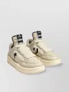 Rick Owens Drkshdw Leather Sneakers With Star Detail And Rubber Sole
