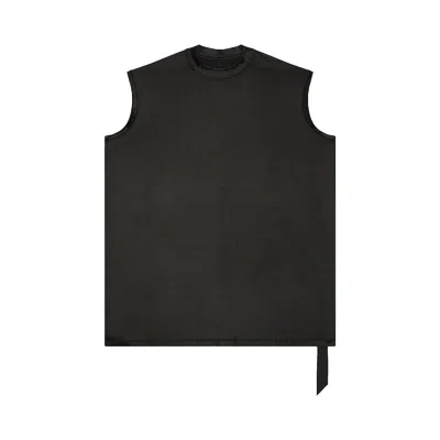Pre-owned Rick Owens Drkshdw Leather Tarp T-shirt 'black' | Men's Size L