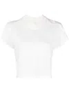 Rick Owens Drkshdw Level Cotton Cropped T-shirt In White