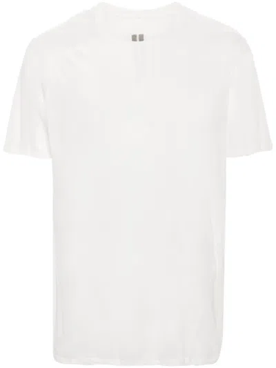 Rick Owens Drkshdw Level Cotton Semi-sheer T-shirt In White