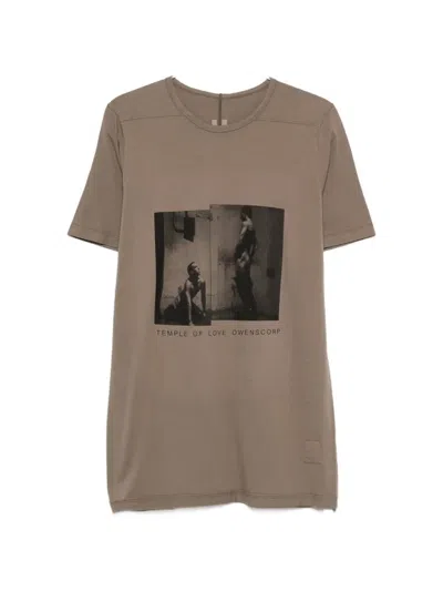 Rick Owens Drkshdw Level Graphic-print T-shirt In Brown