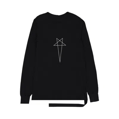 Pre-owned Rick Owens Drkshdw Level Long-sleeve Tee 'black/milk' | Multi-color | Men's Size Xl