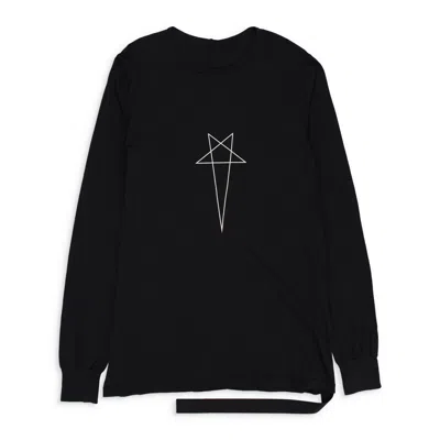 Rick Owens Drkshdw Level Ls Black/milk T-shirt