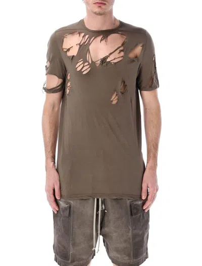 Rick Owens Drkshdw Drkshdw By Rick Owens Edgy Below-hip T-shirt In Brown