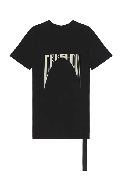 Rick Owens Drkshdw Mens Black Pearl Level Crew-neck Relaxed-fit Cotton-jersey T-shirt In Black Milk Print