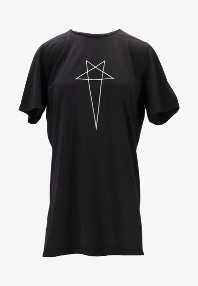 Rick Owens Drkshdw Level T Pentagram T-shirt In Black
