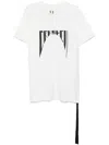 Rick Owens Drkshdw Drkshdw By Rick Owens Oversized Cotton T-shirt With Hollywood Print In White