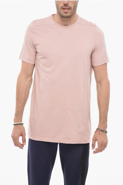 Rick Owens Drkshdw Level T-shirt With Ribbon Detail In Pink