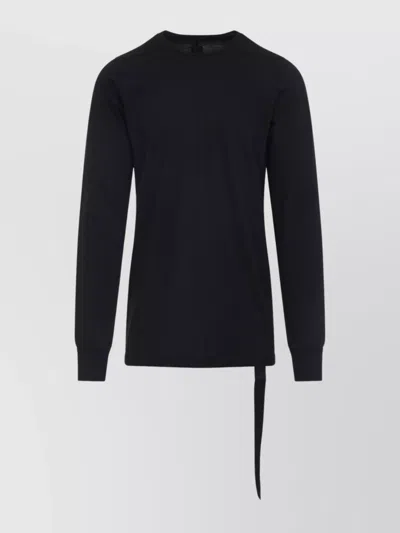 Rick Owens Drkshdw Level T-shirt With Side Tie Detail In Black