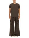 Rick Owens Drkshdw "level T" T-shirt In Brown