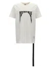 Rick Owens Drkshdw Drkshdw By Rick Owens Oversized Cotton T-shirt With Hollywood Print In Multicolor