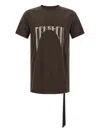 Rick Owens Drkshdw Level T T-shirt With Graphic Print In Brown