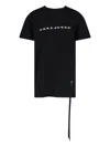 Rick Owens Drkshdw Level T-shirt With Asymmetric Hem And Graphic Print In Black  