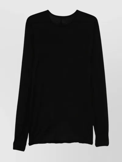Rick Owens Drkshdw Black Porterville Rolled Edge Sweatshirt In 09 Black