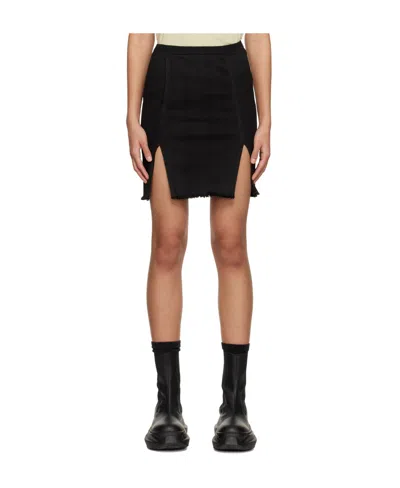 Rick Owens Drkshdw Lido Denim Skirt In Black