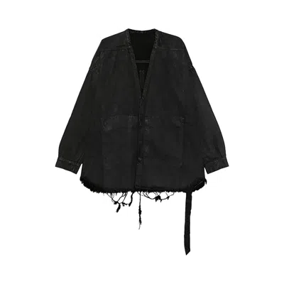 Pre-owned Rick Owens Drkshdw Lido Larry Black Wax Shirt 'black Wax' | Men's Size M