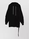 Rick Owens Drkshdw Lightweight Hoodie Drawstring Hood In Black