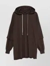 Rick Owens Drkshdw Lightweight Relaxed Fit Hoodie In Brown