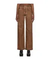 Rick Owens Drkshdw Logo Denim Trousers In Brown