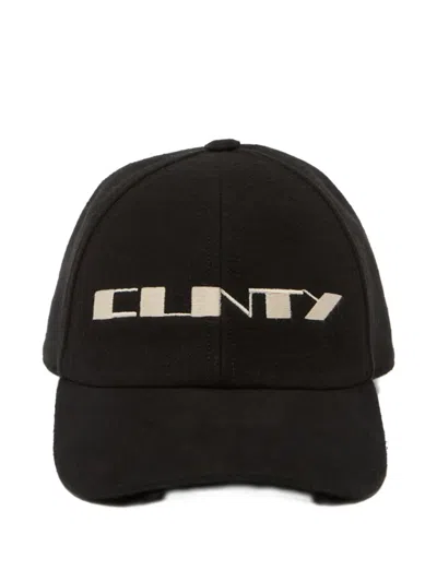 Rick Owens Drkshdw Logo-embroidered Baseball Cap In Black