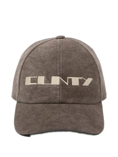 Rick Owens Drkshdw Logo-embroidered Baseball Cap In Brown