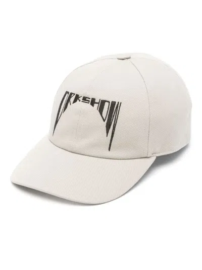 Rick Owens Drkshdw Logo-embroidered Cap In White