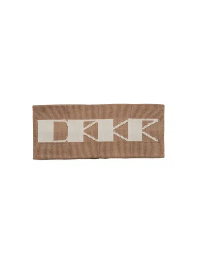Rick Owens Drkshdw Logo Head Band In Brown