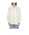 Rick Owens Drkshdw Off-white Nylon Bomber Jacket In White
