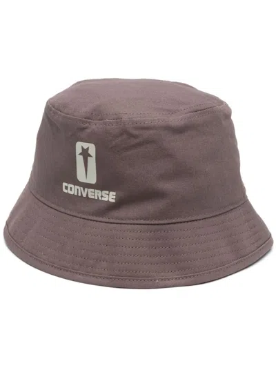 Rick Owens Drkshdw Logo-print Bucket Hat In Gray