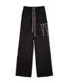 Rick Owens Drkshdw Logo-print Drawstring Trousers In Black