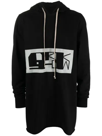 Rick Owens Drkshdw Logo-print Hoodie In Black