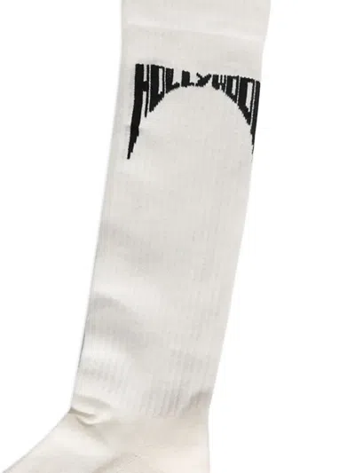Rick Owens Drkshdw Logo-print Knee-high Socks