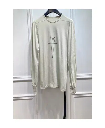 Rick Owens Drkshdw Logo-print Long-sleeve T-shirt In Gray