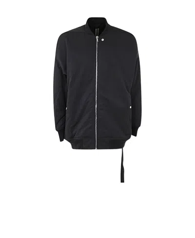 Rick Owens Drkshdw Long Bomber Jacket In Black