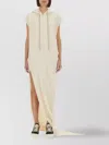 Rick Owens Drkshdw Long Dress Hood Cap Sleeves Floor-length
