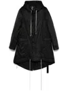 Rick Owens Drkshdw Drkshdw By Rick Owens Mid-length Black Recycled Polyamide Parka In Black