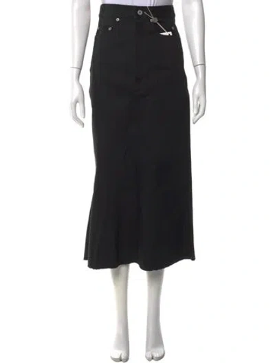 Pre-owned Rick Owens Drkshdw Long Skirt In Black
