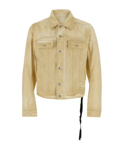 RICK OWENS DRKSHDW RICK OWENS DRKSHDW DRAWSTRING TRUCKER JACKET