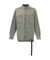 Rick Owens Drkshdw Patch-pockets Denim Jacket In Gray