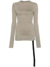 Rick Owens Drkshdw Long Sleeve Denim T-shirt