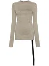 Rick Owens Drkshdw Long Sleeve Denim T-shirt In Grey
