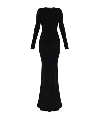 Rick Owens Drkshdw Long Sleeve Dress In Black