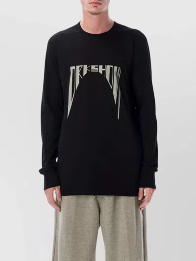 RICK OWENS DRKSHDW LONG SLEEVE GRAPHIC PRINT T-SHIRT