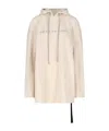 Rick Owens Drkshdw Graphic Print Hooded Sweatshirt In Nude