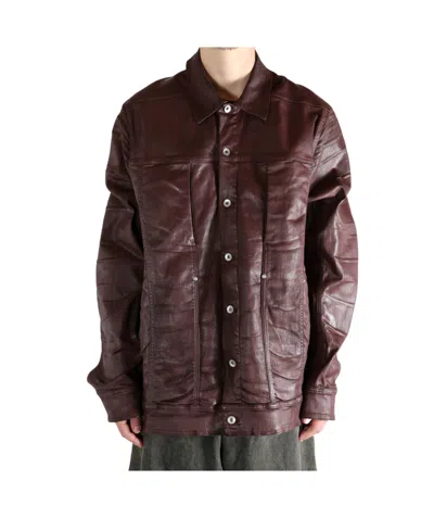 Rick Owens Drkshdw Long Sleeve Jacket In Brown