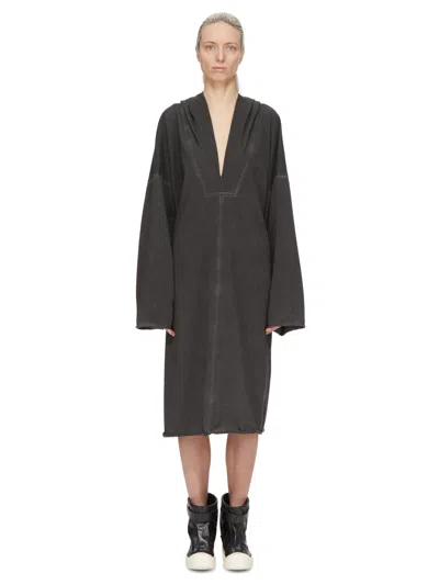 Rick Owens Drkshdw Long Sleeve Kaftan In Black