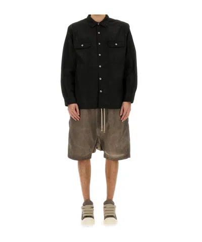 Rick Owens Drkshdw Long Sleeve Shirt In Black